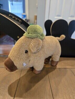 Animal Pros Warthog Wild Boar Plush Stuffed Animal Green Hat